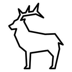 simple deer icon vector