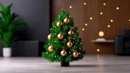 A photostock of a family decorating a Christmas tree together in a cozy living room, evoking love, joy, and holiday traditions. High Quality
