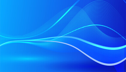 Colorful wavy line abstract background, vector illustration, stock illustration