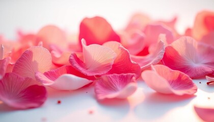 Obraz premium Delicate Pink Rose Petals: A Soft, Romantic Still Life