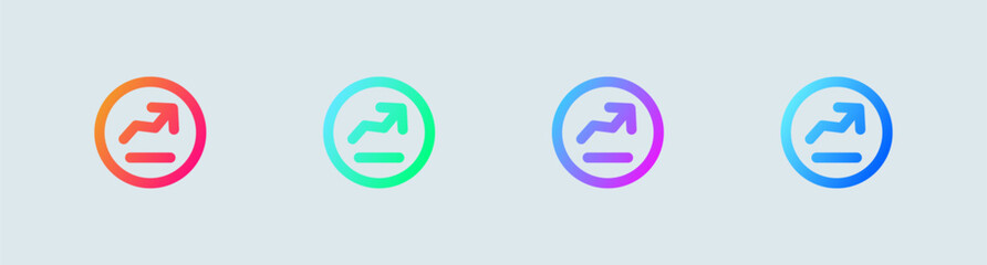 Analyst line icon in gradient colors. Research signs vector illustration.
