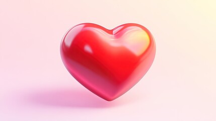 Obraz premium Shiny red heart shape.