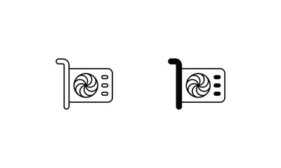 Gpu icon. Computer hardware icon design. vector graphic