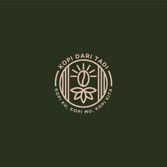 Luxury coffee line art logo