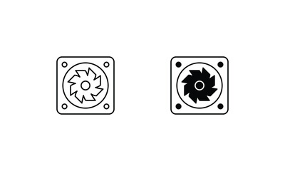 Cooling Fan icon. Computer hardware icon design. vector graphic