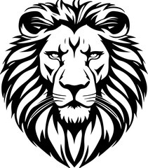 a lion head silhouette vector art