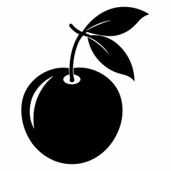 Elegant Black Silhouette of Burdekin Plum - Vector Design