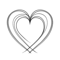 heart symbol with clean curved lines