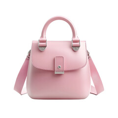pink handbag stylish accessory fashion purse isolated on a white background