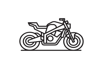 Motorcycle vector icon illustration of retro isolated on white background. Vintage motorcycles, unique icons, and a bike logo with a silver background, Vector illustration