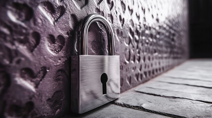 lock and key. Valentine’s Day greeting, love confession, romantic relationships.