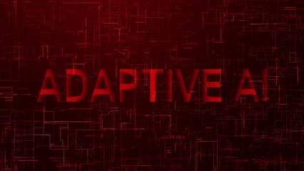 Adaptive Ai text technology data line red color