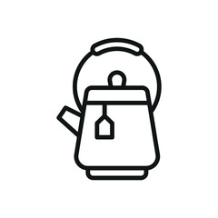 Tea kettle icon with a sleek and elegant design, perfect for enriching culinary, kitchenware, or lifestyle-themed projects
