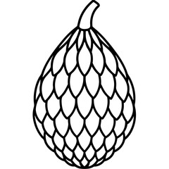 Geometric Salak Line Art Design