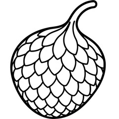 Geometric Salak Line Art Design