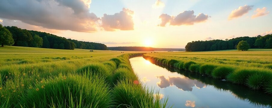 W?lder entlang der Oder schlie?en den Horizont ein, w?lder, oher, landschaft