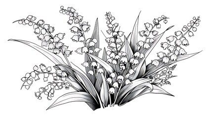 bouquet with lilies of the valley