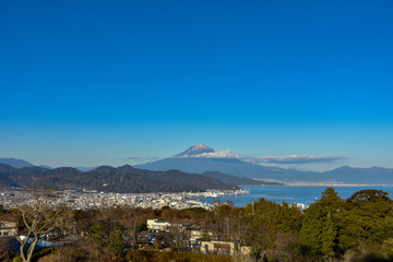 日本平から眺める冬の絶景　富士山