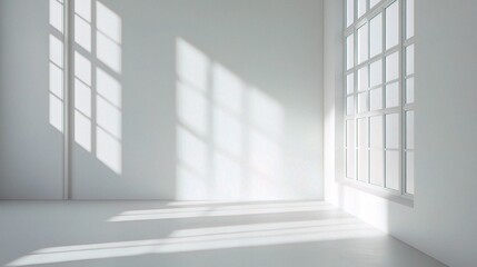 Fototapeta premium Minimalist Office Space with Clean Design and Natural Light Effects