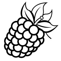 Minimalist Wineberry Vector Design