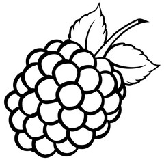 Minimalist Wineberry Vector Design