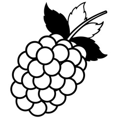 Minimalist Wineberry Vector Design