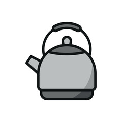 Tea kettle icon with a sleek and elegant design, perfect for enriching culinary, kitchenware, or lifestyle-themed projects