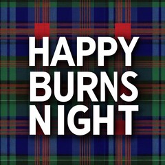 Obraz premium Happy Burns Night - Tartan
