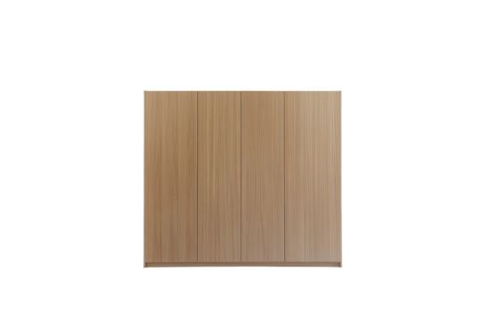 product photography modern scandinavian oak 
wardrobe isolated on a white background