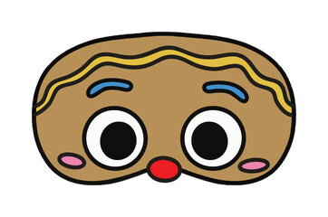 Obraz premium Colored Gingerbread-Man Mask