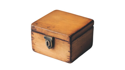Elegant Small Wooden Box with Clasp on a White Background Perfect for Gift Wrapping, Keepsakes, and Home Decor.