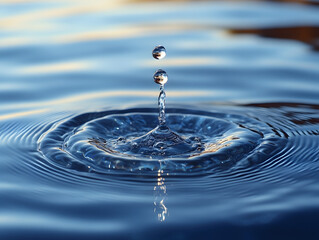 Ripples in Clear Water with Abstract Circles