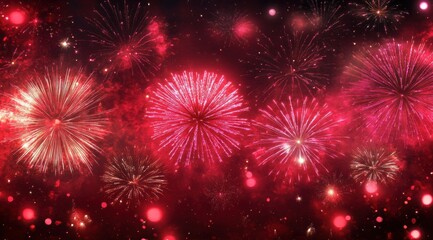 Naklejka premium fireworks in the night sky