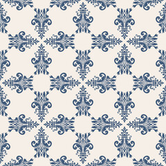 Seamless damask pattern. Vector illustration for your design. Repeated designs for wallpaper, branding, web design, invitations, blankets, bedspreads.