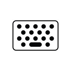Keyboard icon. Computer hardware icon design. vector graphic