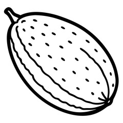 Stylized Finger Lime in Vector Form