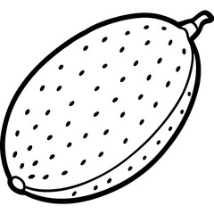 Stylized Finger Lime in Vector Form