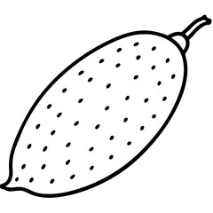 Stylized Finger Lime in Vector Form