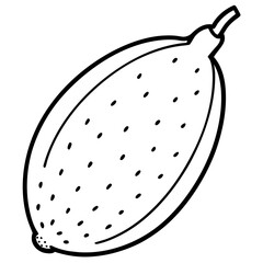 Stylized Finger Lime in Vector Form