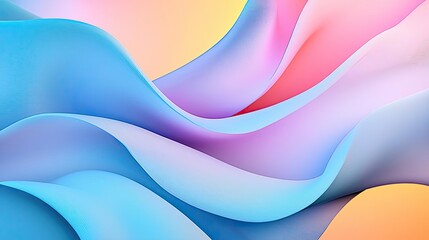 Pastel abstract background concept. Colorful abstract waves creating a smooth and vibrant background for creative designs.