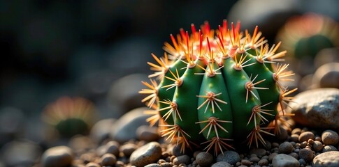 Tephrocactus Articulatus with sharp spines and waxy stem, flora, prickly