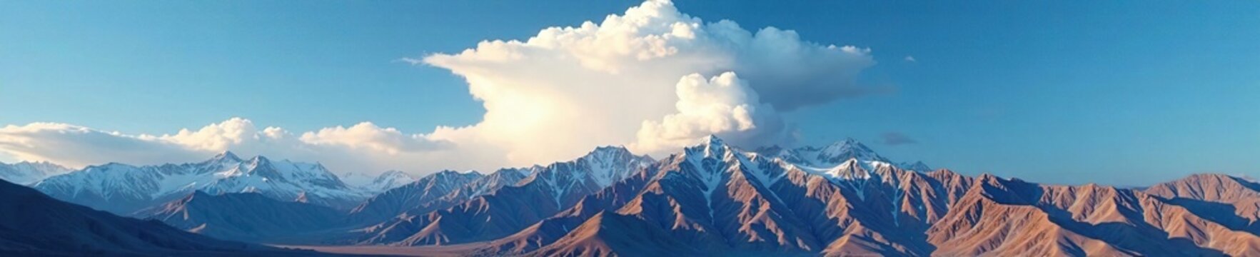 Towering cumulonimbus cloud above the Inyo Mountains, mountain range, inyo mountains