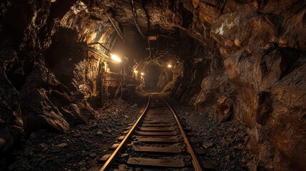 Naklejka premium gold mine interior