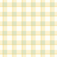 Gingham seamless vector pattern with kawaii carrots. Tartan check for tablecloths, napkins, clothes, packaging, for the Easter holiday. Cozy cute childish. easter color.