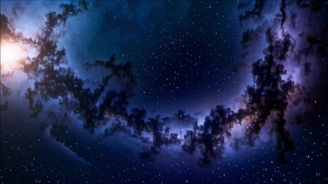 deep blue space nebula with stars panorama background, space, galaxy, sky, astronomy, universe, cosmic, nebula, night, cosmos, science, blue, star, dark, abstract, purple, constellation, light, outer