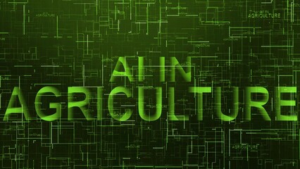 AI in agriculture text technology data line green color