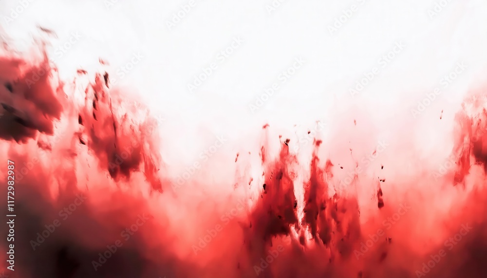 Poster Dynamic Red Smoke Explosion Captured in Abstract Artistic Style Perfect for Dramatic Design Backgrounds or High Impact Creative Projects