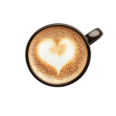 Cup of coffee in the form of heart