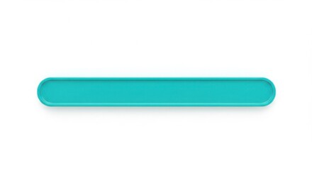 Turquoise Long Horizontal Rounded Rectangle Button Icon