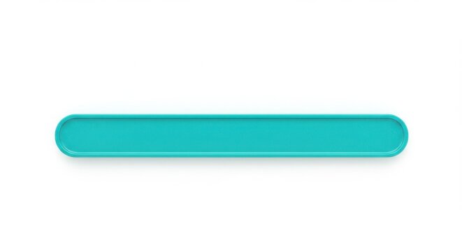 Turquoise Long Horizontal Rounded Rectangle Button Icon
